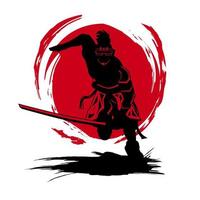 samurai zwaardvechter held t-shirt kleurrijk ontwerp. abstract vector illustratie.