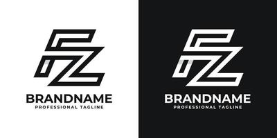 brief fz monogram logo, geschikt voor ieder bedrijf met fz of zf voorletter. vector