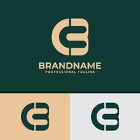 luxe brief cb monogram logo, geschikt voor ieder bedrijf met cb of bc voorletter. vector