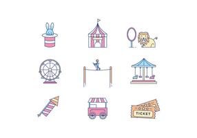 Funfair Pictogrammen vector