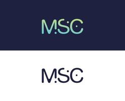 m s c brief typografie logo ontwerp vector