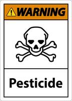 waarschuwing pesticide symbool teken Aan wit achtergrond vector