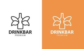 drinken bar logo sjabloon gemakkelijk ontwerp vector