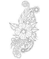 mehndi bloemen kleur bladzijde voor volwassen vector