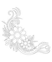 mehndi bloemen kleur bladzijde voor volwassen vector