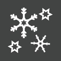 sneeuwvlokken lijn omgekeerd icoon vector