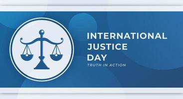 gelukkig Internationale gerechtigheid dag juli viering vector ontwerp illustratie. sjabloon voor achtergrond, poster, banier, reclame, groet kaart of afdrukken ontwerp element