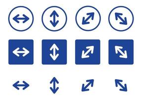 links Rechtsaf pijl icoon reeks vector