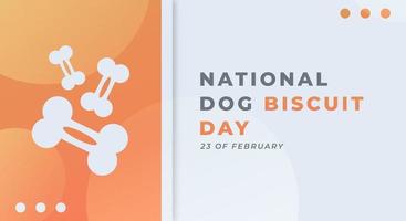 gelukkig nationaal hond biscuit dag februari viering vector ontwerp illustratie. sjabloon voor achtergrond, poster, banier, reclame, groet kaart of afdrukken ontwerp element