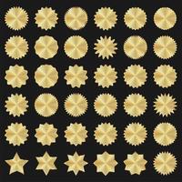 verzameling van goud badges en etiketten vector illustratie