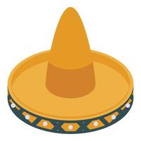 sombrero icoon, isometrische stijl vector