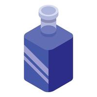 blauw fles toverdrank icoon, isometrische stijl vector