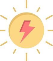 energie zonne- zon in rekening brengen vlak kleur icoon vector icoon banier sjabloon
