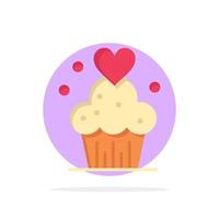 taart koekje muffins gebakken snoepgoed abstract cirkel achtergrond vlak kleur icoon vector