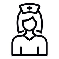 apotheker verpleegster icoon, schets stijl vector
