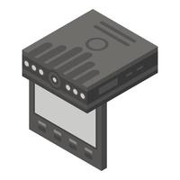 verkeer dvr icoon, isometrische stijl vector