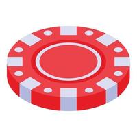 casino spaander icoon, isometrische stijl vector