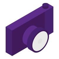 foto camera icoon, isometrische stijl vector