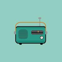 radio icoon illustratie, vlak tekenfilm stijl, radio vector ontwerp