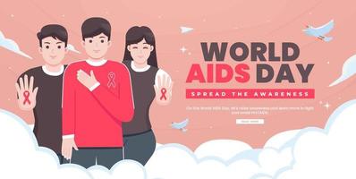 wereld AIDS dag vector concept illustratie