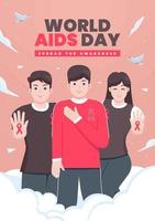 wereld AIDS dag vector concept illustratie