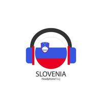 Slovenië koptelefoon vlag vector Aan wit achtergrond.