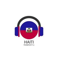 Haïti koptelefoon vlag vector Aan wit achtergrond.