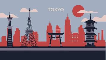 tokyo stad vlak illustratie vector