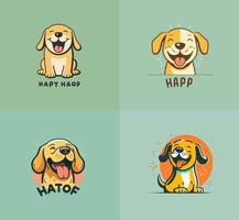 honden reeks logo icoon symbool sjabloon voor grafisch verzameling vector illustratie