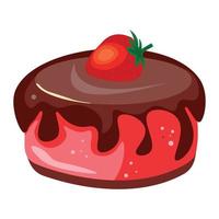 heerlijke koek. dessert vector illustratie ontwerp