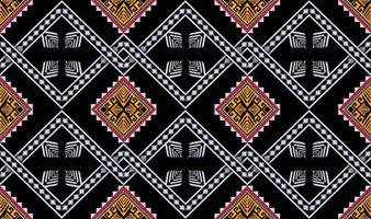 abstract etnisch meetkundig ikat patroon. oosters Afrikaanse Amerikaans Mexicaans aztec motief textiel en Boheems patroon vector elementen. ontworpen voor achtergrond, behang, afdrukken .vector ikat patroon.