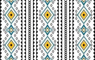ikat patroon ontwerp.etnisch ikat patroon oosters Afrikaanse Amerikaans Indonesië, Azië, aztec motief textiel en bohemian.design voor achtergrond, behang, tapijt afdrukken, kleding stof, batik .vector ikat patroon. vector