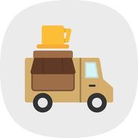 koffie vrachtauto vector icoon ontwerp