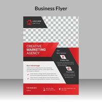 zakelijke flyer ontwerp en digitaal marketingbureau brochure voorbladsjabloon met foto gratis vector