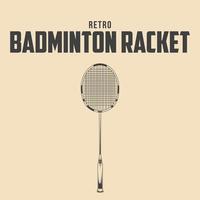 retro badminton racket vector illustratie