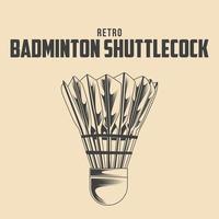 retro badminton shuttle vector illustratie