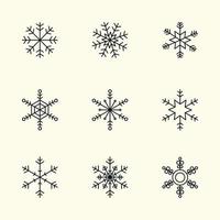 reeks icoon sneeuw lijn vector illustratie sjabloon ontwerp