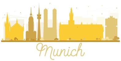 München stad horizon gouden silhouet. vector