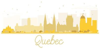 Quebec stad horizon gouden silhouet. vector