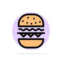 hamburger voedsel eten Canada abstract cirkel achtergrond vlak kleur icoon vector