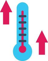 temperatuur hoog vector icoon ontwerp