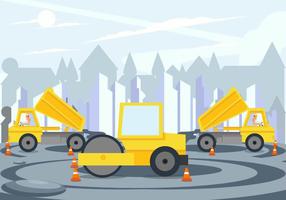 Road Construction Project Vector