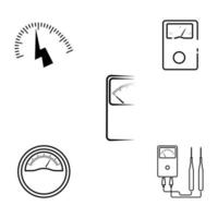 elektrisch meten instrumenten logo vector