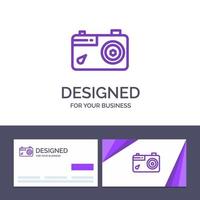 creatief bedrijf kaart en logo sjabloon camera beeld afbeelding foto vector illustratie