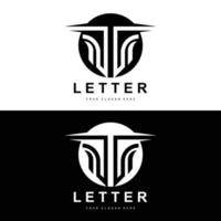 t brief logo, modern brief stijl vector, ontwerp geschikt voor Product merken met t brief vector