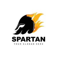 spartaans logo, vector viking, barbaar, oorlog helm ontwerp, Product merk illustratie