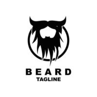 baard logo ontwerp, mannetje kijken haar- vector, Mannen kapperszaak stijl ontwerp vector