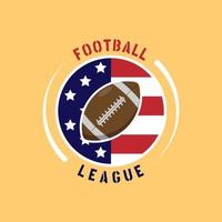 Amerikaans voetbal liga sticker of embleem vector