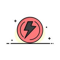 bout licht Spanning industrie macht bedrijf logo sjabloon vlak kleur vector