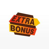 vector illustratie rood extra bonus label. modern web banier element